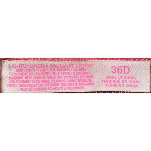 Set of 2 Victoria's Secret PINK Women's 36D Lightly Lined Lace Racerback Bra - Picture 4 of 4